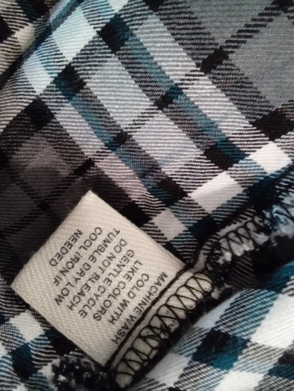 Westbound Woman Plus Size 1X Black & White Plaid w/Green Button Down Tunic - Picture 10 of 11